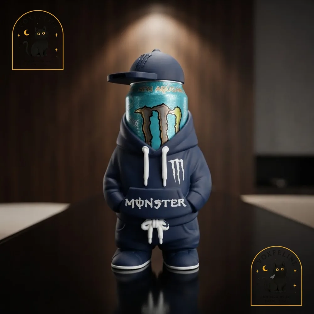 Monster Energy 3D-Printed Can Holder Hoodie & Mini Baseball Cap Design (8) Monster Energy 3D-Printed Can Holder Hoodie & Mini Baseball Cap Design — image 3
