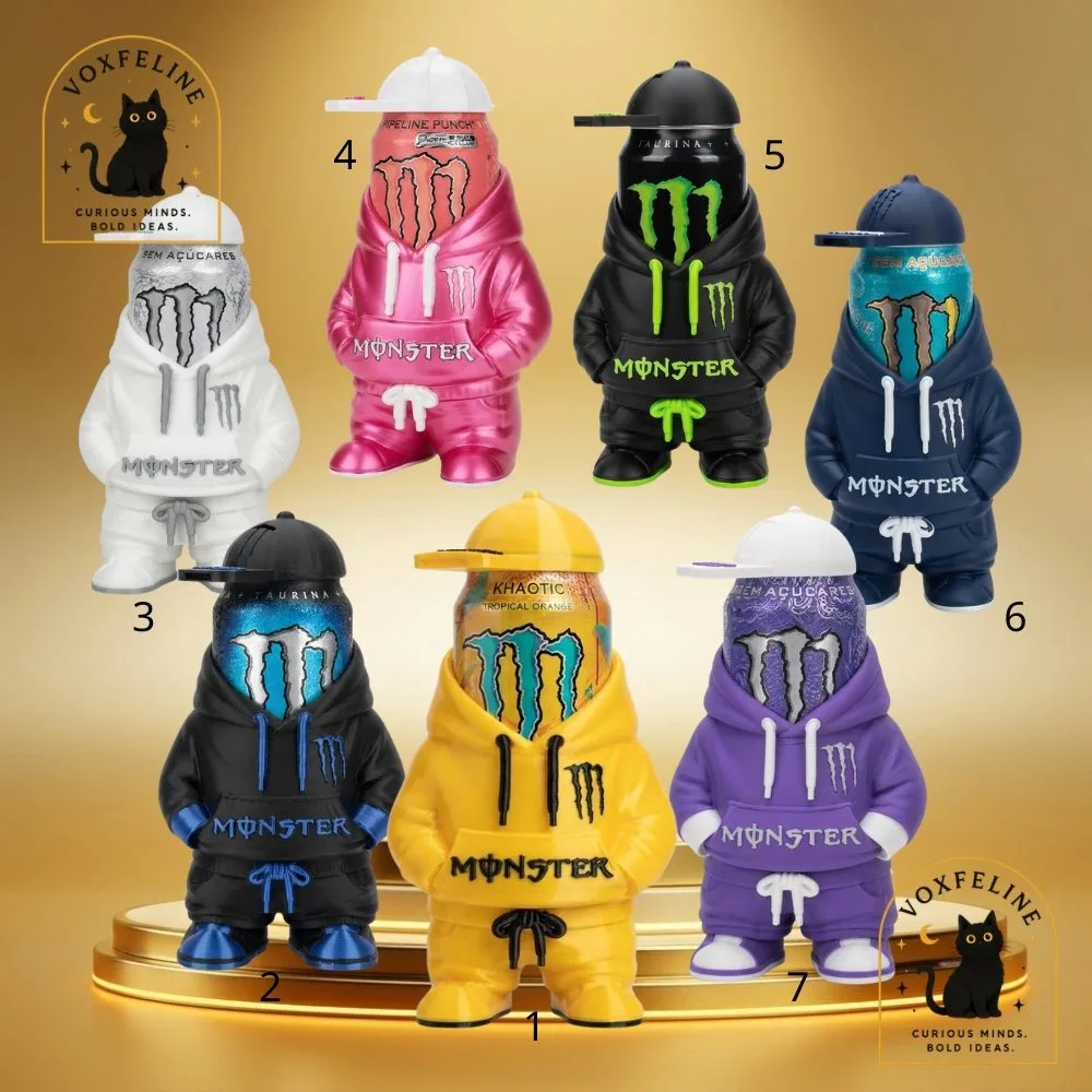 Monster Energy 3D-Printed Can Holder Hoodie & Mini Baseball Cap Design