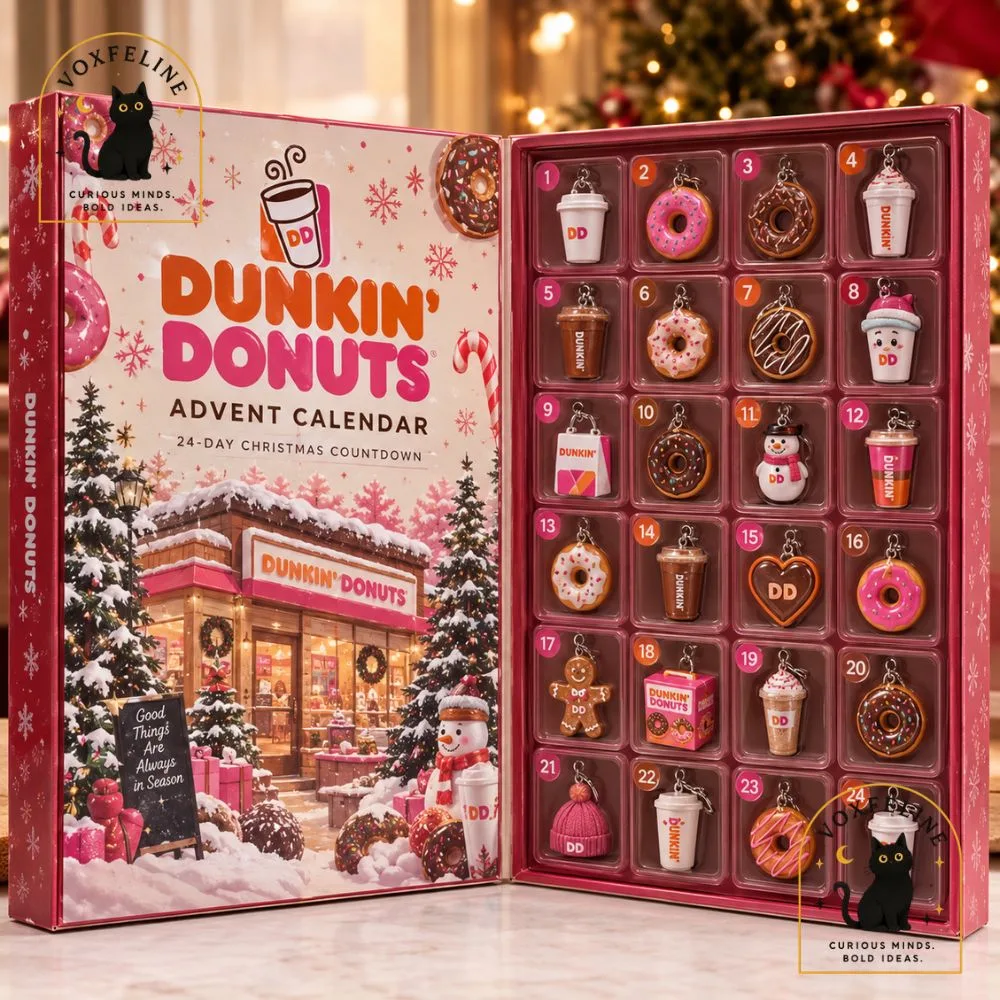 Dunkin' Donuts Advent Calendar 24-Day Christmas Countdown Gift for Dunkin' Lovers & Donut Fans