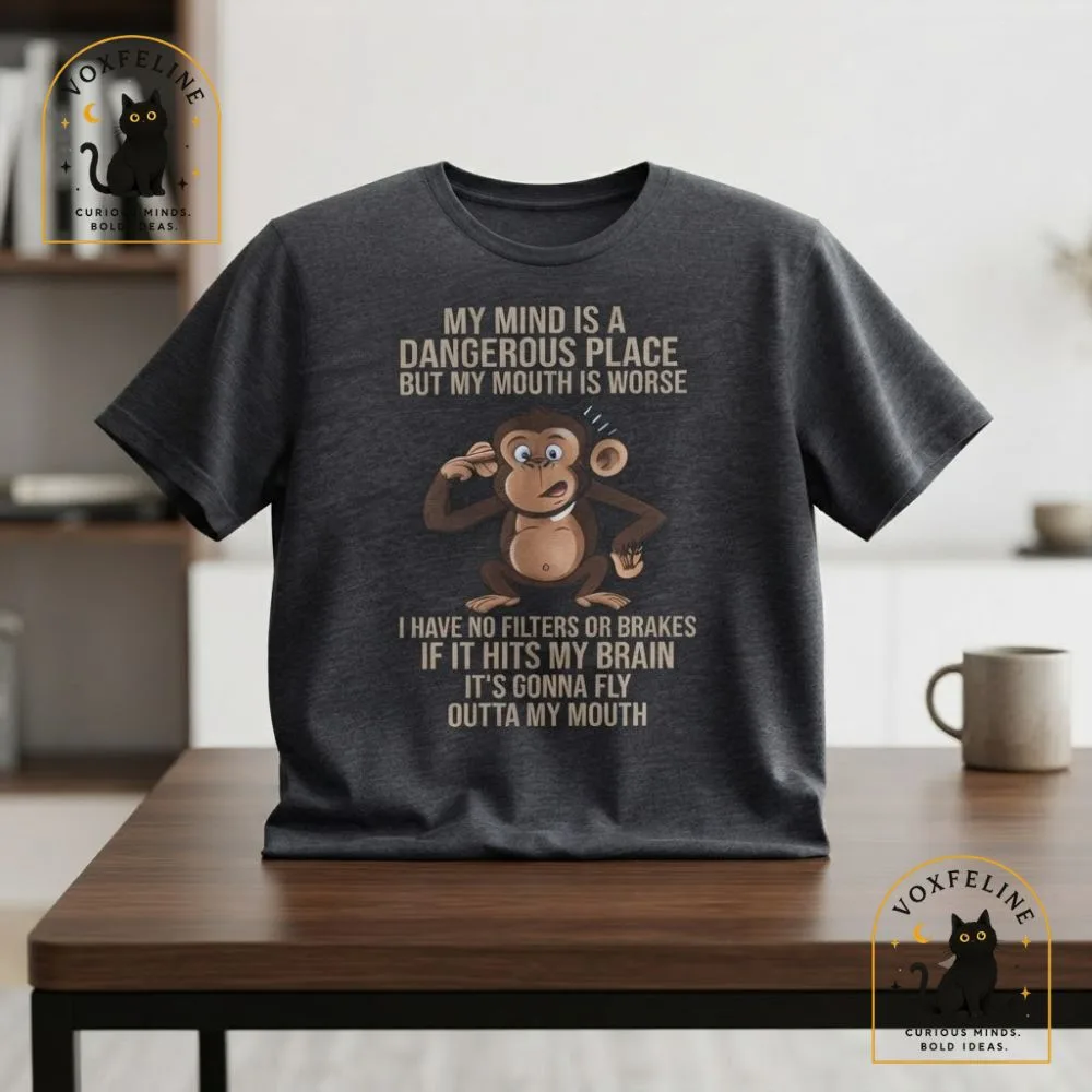 My Mind Is a Dangerous Place But My Mouth Is Worse T-Shirt (6) My Mind Is a Dangerous Place But My Mouth Is Worse T-Shirt — image 6