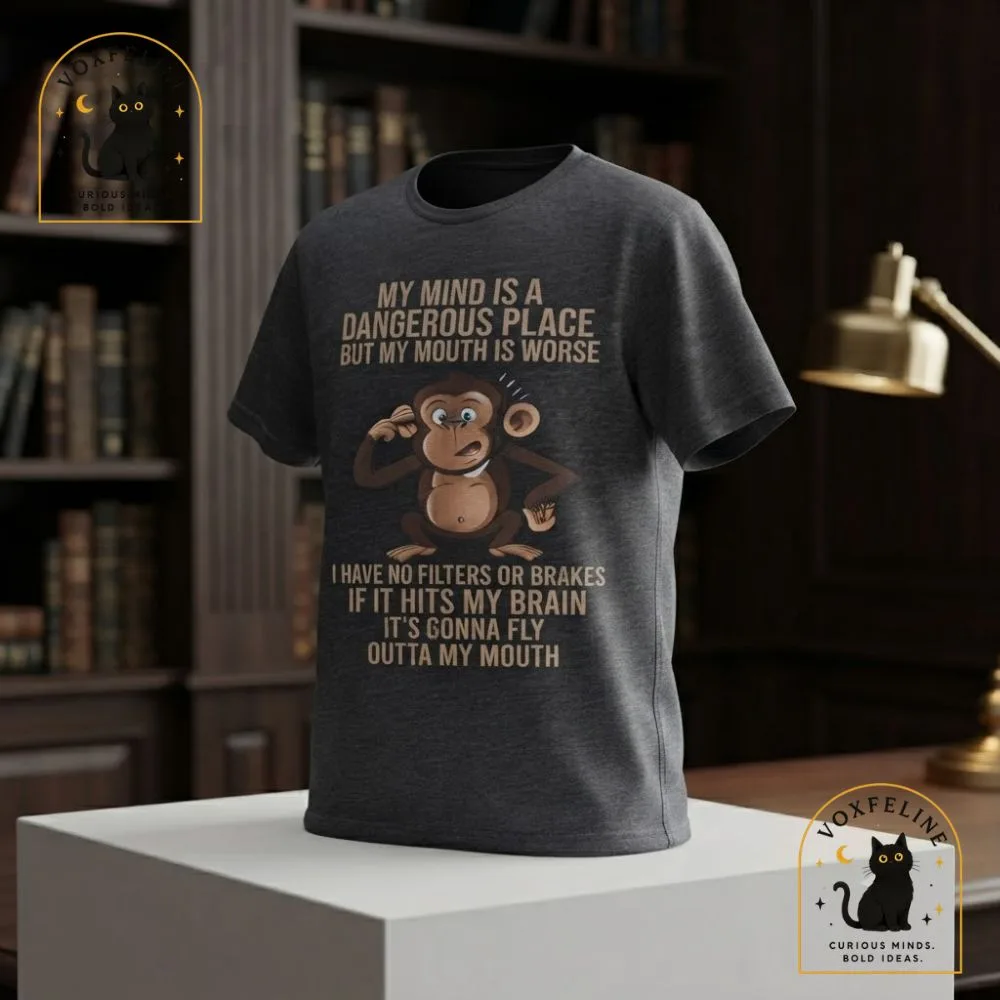 My Mind Is a Dangerous Place But My Mouth Is Worse T-Shirt (7) My Mind Is a Dangerous Place But My Mouth Is Worse T-Shirt — image 7