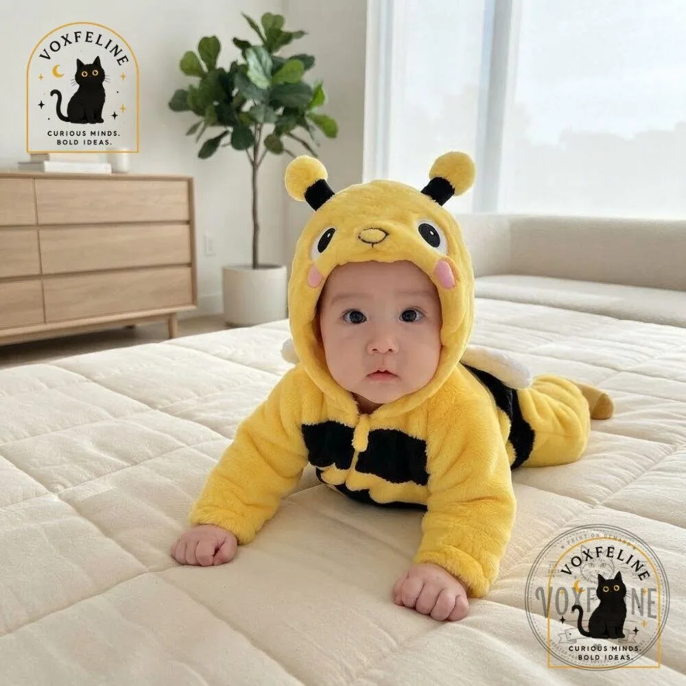 Baby Bee Costume Plush Fuzzy Hooded Romper with Antennae 13 Baby Bee Costume Plush Fuzzy Hooded Romper with Antennae