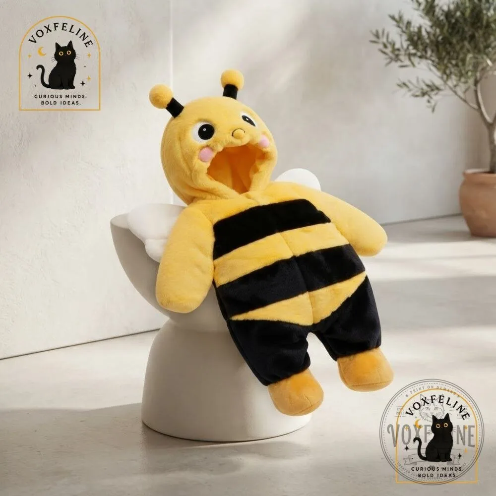 Baby Bee Costume Plush Fuzzy Hooded Romper with Antennae 16 Baby Bee Costume Plush Fuzzy Hooded Romper with Antennae