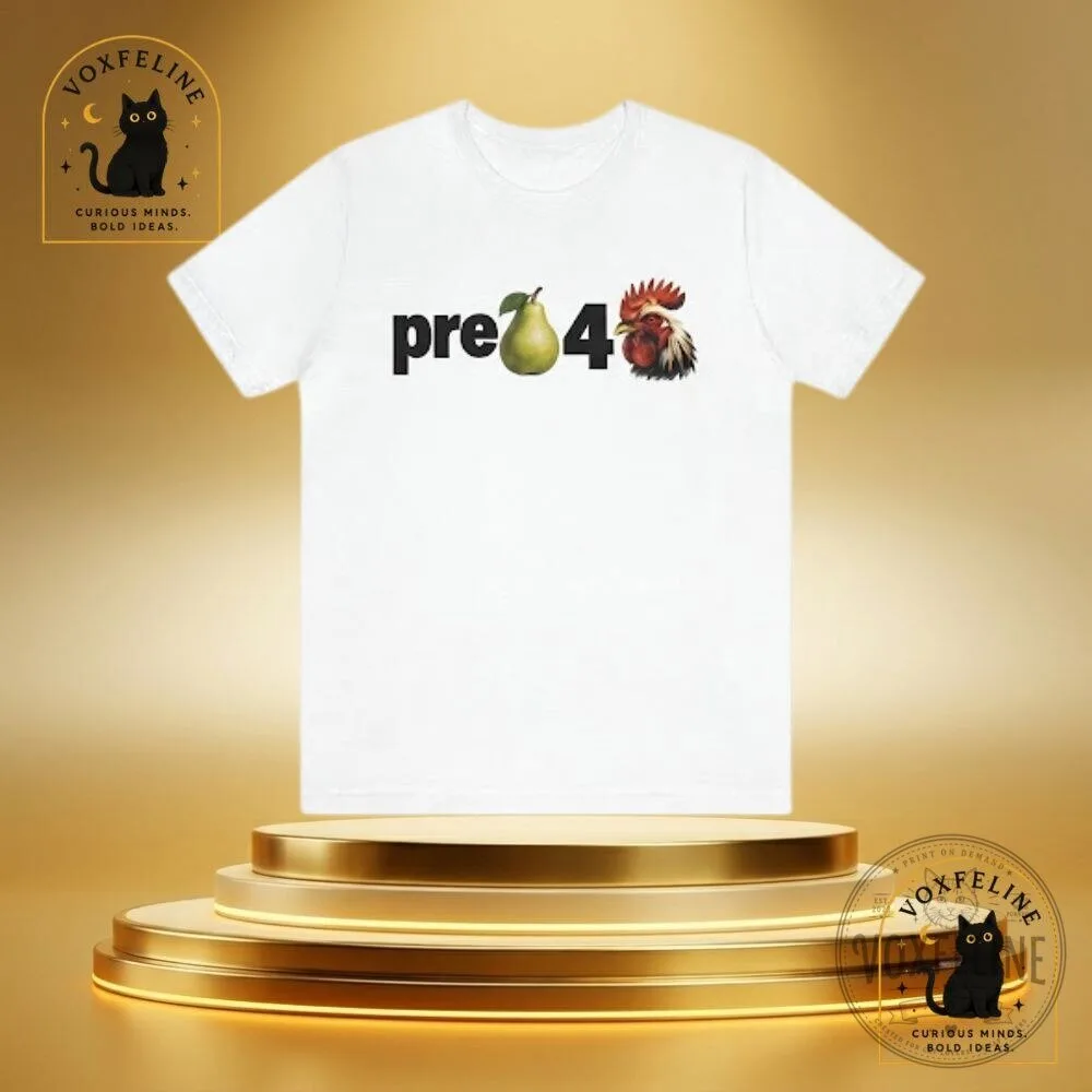 Prepear 4 Cock Funny Rebus T-Shirt Prepare for Cock Wordplay Graphic Tee