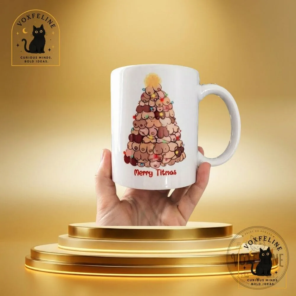 "Discover Unique Pokémon x Starbucks and Quirky Christmas Mugs and Apparel" 5 Boobs Christmas Tree Mug Funny Merry Titmas Christmas Coffee Mug