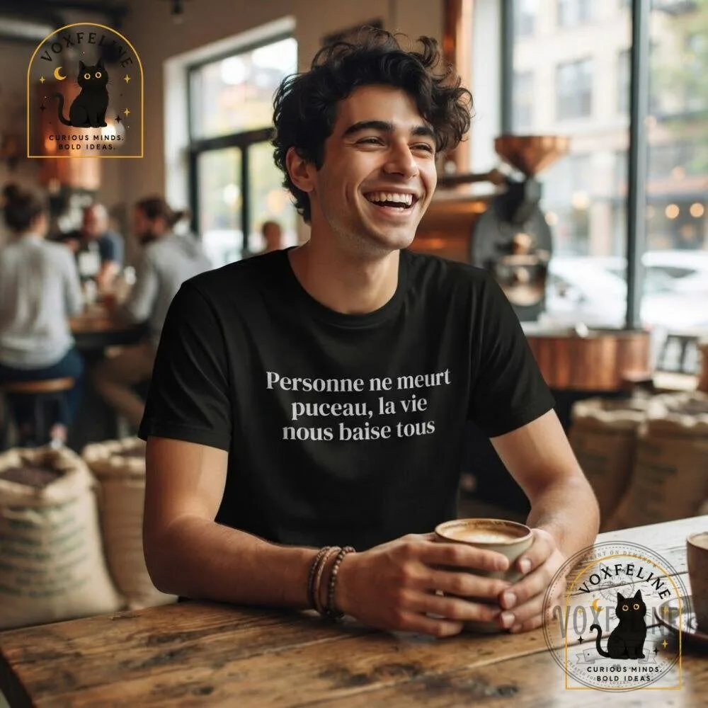 Personne Ne Meurt Pucceau Shirt La Vie Nous Baise Tous French Funny T-Shirt 17 Personne Ne Meurt Pucceau Shirt La Vie Nous Baise Tous French Funny T-Shirt