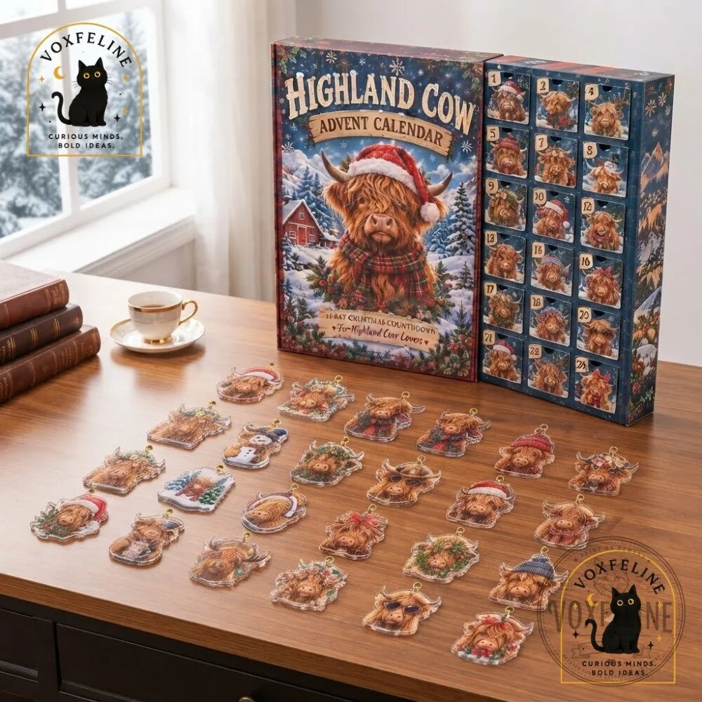 Highland Cow Advent Calendar 2026 24-Day Christmas Countdown Gift for Highland Cow Lovers 12 Highland Cow Advent Calendar 2026 24-Day Christmas Countdown Gift for Highland Cow Lovers