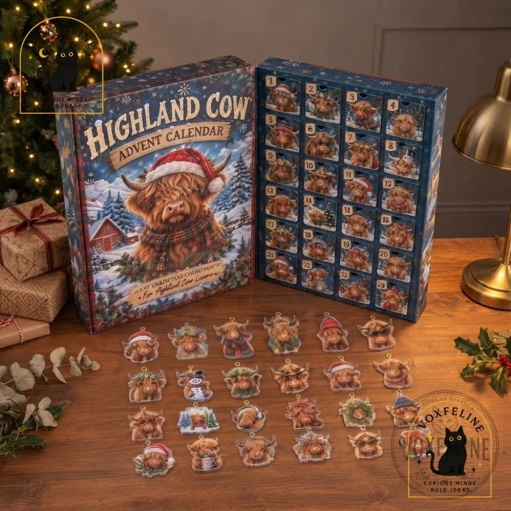 Highland Cow Advent Calendar 2026 24-Day Christmas Countdown Gift for Highland Cow Lovers 16 Highland Cow Advent Calendar 2026 24-Day Christmas Countdown Gift for Highland Cow Lovers