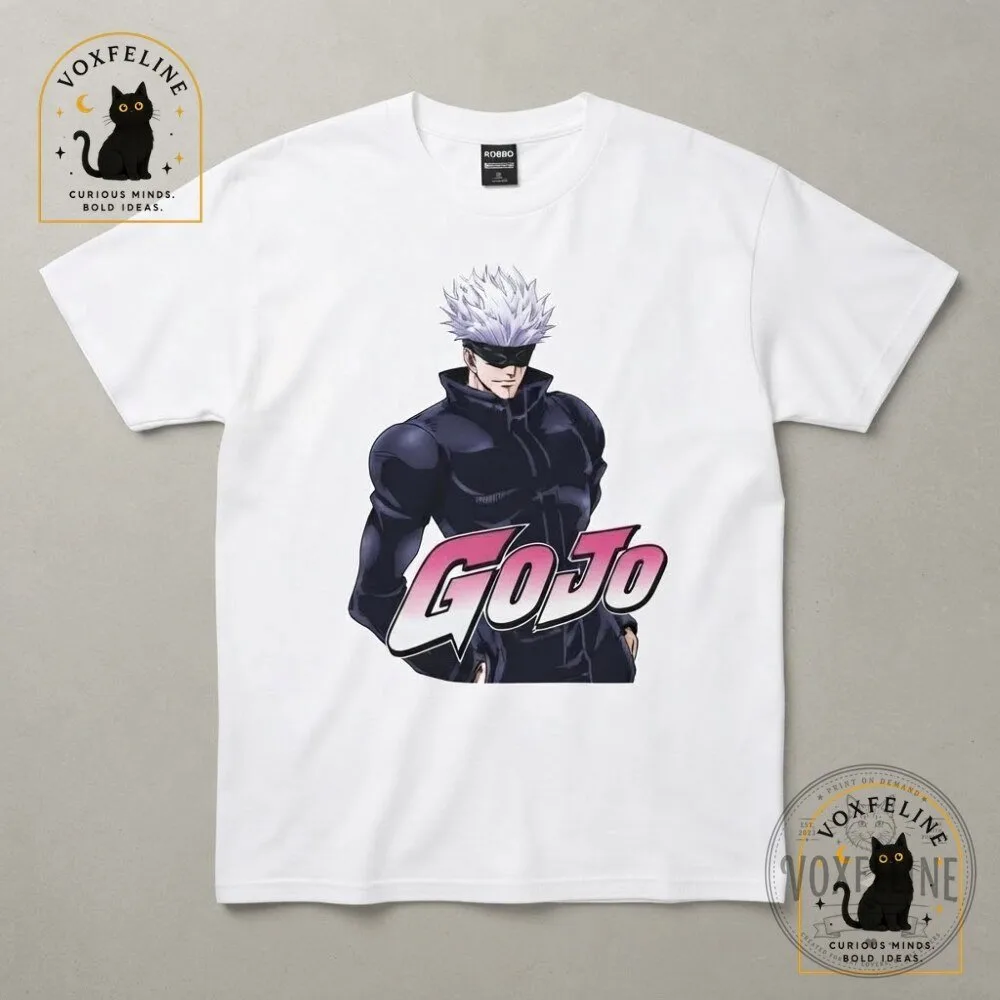 Gojojo’s Bizarre Adventure T-Shirt Gojo Satoru Jujutsu Kaisen x JoJo Graphic Tee 14 Gojojo’s Bizarre Adventure T-Shirt Gojo Satoru Jujutsu Kaisen x JoJo Graphic Tee