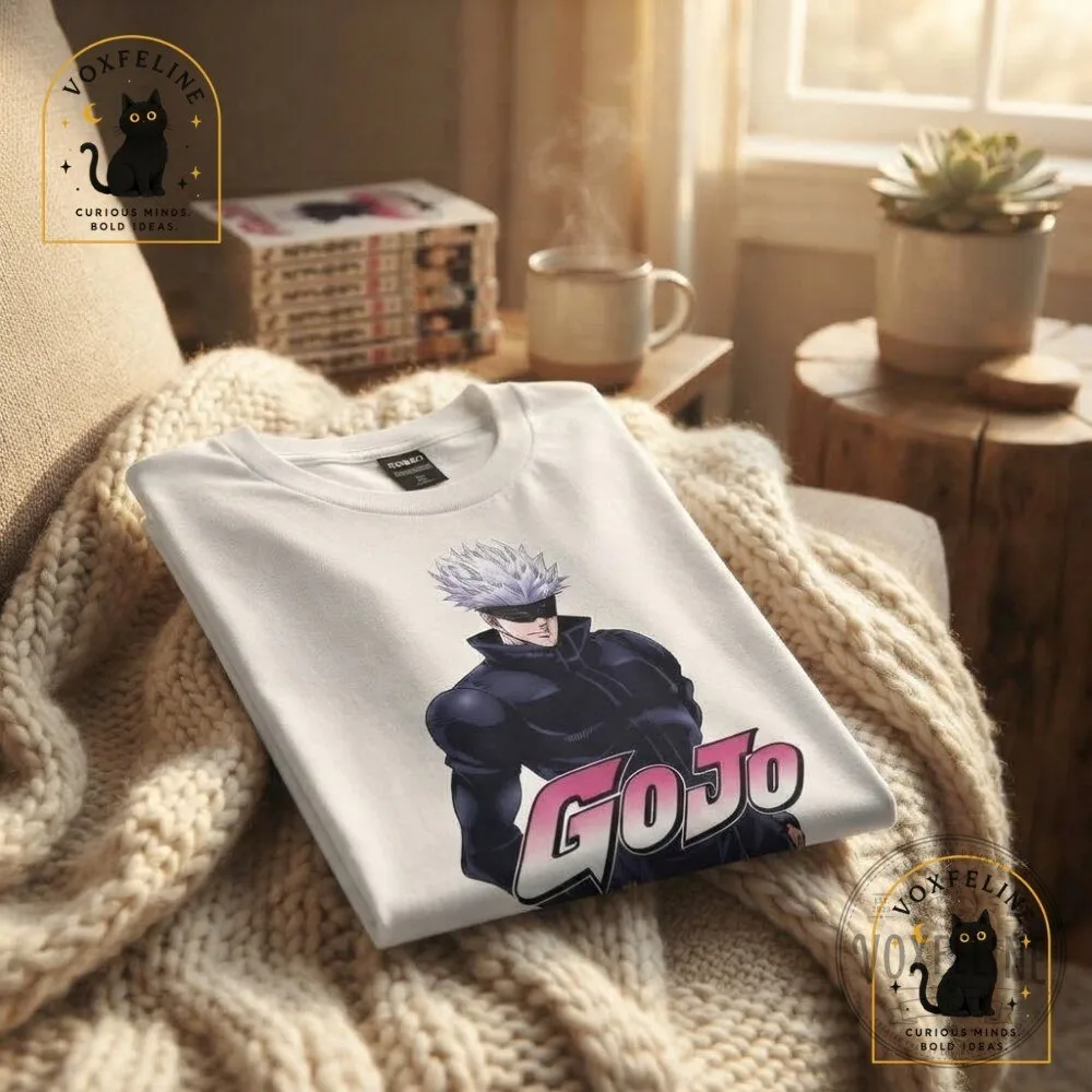 Gojojo’s Bizarre Adventure T-Shirt Gojo Satoru Jujutsu Kaisen x JoJo Graphic Tee 15 Gojojo’s Bizarre Adventure T-Shirt Gojo Satoru Jujutsu Kaisen x JoJo Graphic Tee
