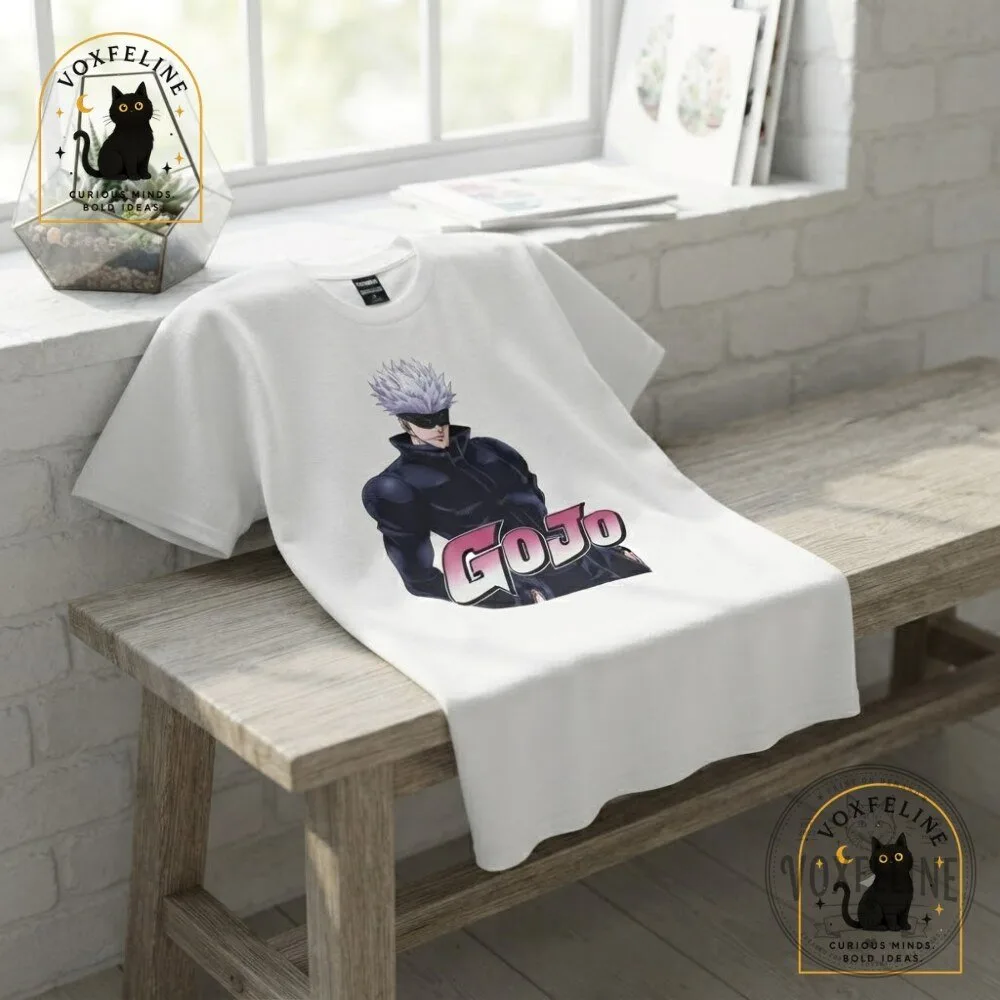 Gojojo’s Bizarre Adventure T-Shirt Gojo Satoru Jujutsu Kaisen x JoJo Graphic Tee 16 Gojojo’s Bizarre Adventure T-Shirt Gojo Satoru Jujutsu Kaisen x JoJo Graphic Tee