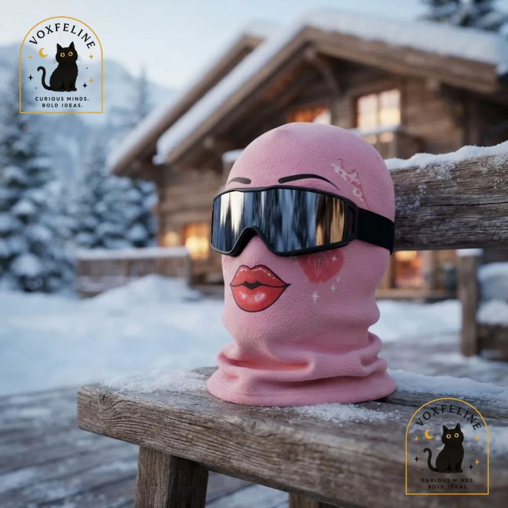 Blue Diva Ski Balaclava Funny Girly Cartoon Face Ski Mask with Ski Goggles (1) Blue Diva Ski Balaclava Funny Girly Cartoon Face Ski Mask with Ski Goggles — image 6