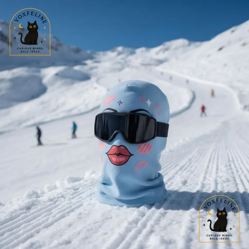 Blue Diva Ski Balaclava Funny Girly Cartoon Face Ski Mask with Ski Goggles (3) Blue Diva Ski Balaclava Funny Girly Cartoon Face Ski Mask with Ski Goggles — image 8