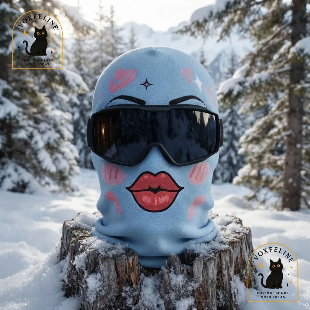 Blue Diva Ski Balaclava Funny Girly Cartoon Face Ski Mask with Ski Goggles (4) Blue Diva Ski Balaclava Funny Girly Cartoon Face Ski Mask with Ski Goggles — image 9