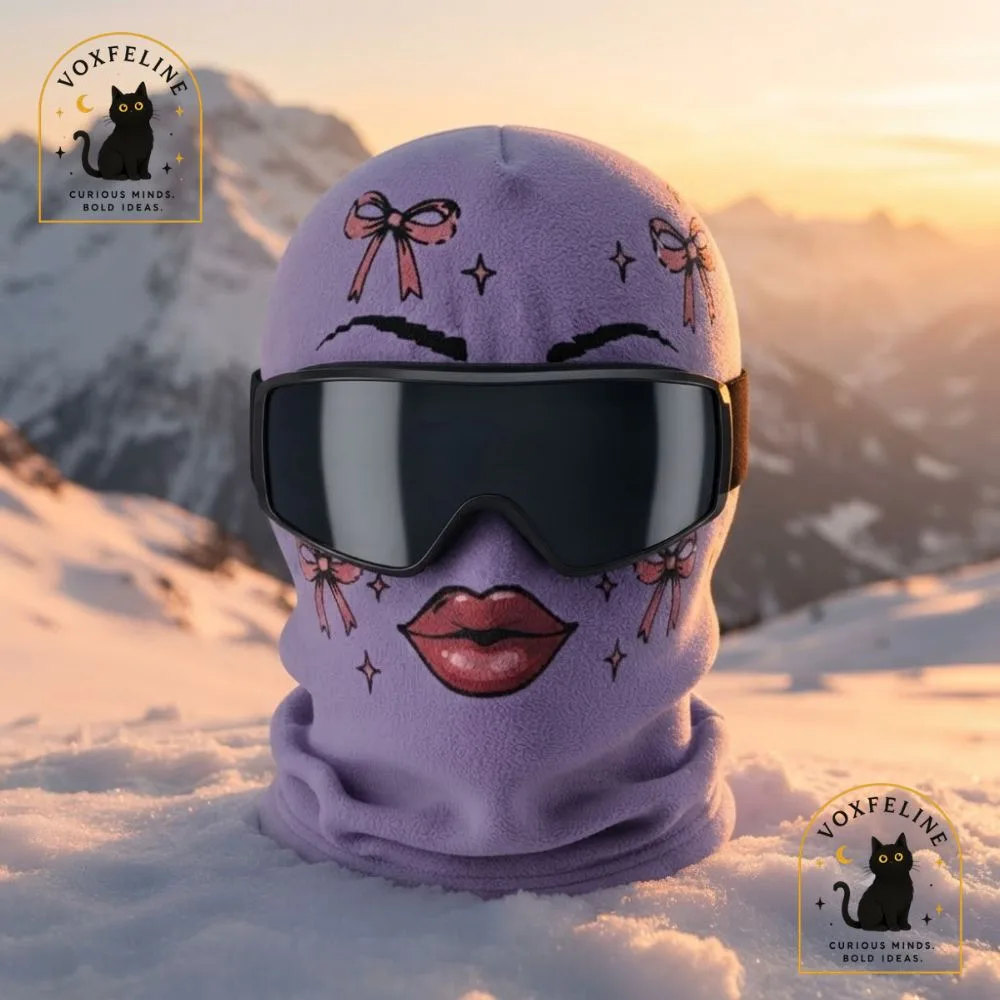 Blue Diva Ski Balaclava Funny Girly Cartoon Face Ski Mask with Ski Goggles (7) Blue Diva Ski Balaclava Funny Girly Cartoon Face Ski Mask with Ski Goggles — image 4