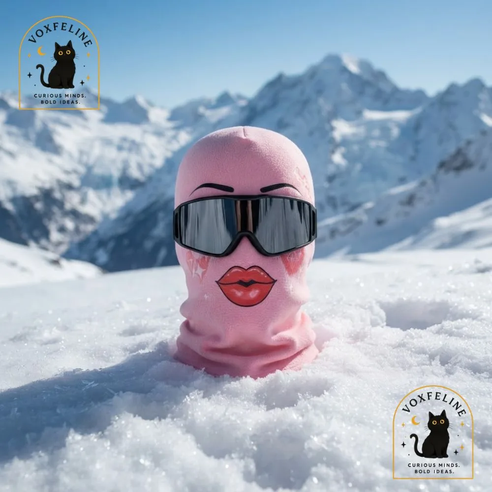 Blue Diva Ski Balaclava Funny Girly Cartoon Face Ski Mask with Ski Goggles (12) Blue Diva Ski Balaclava Funny Girly Cartoon Face Ski Mask with Ski Goggles — image 12