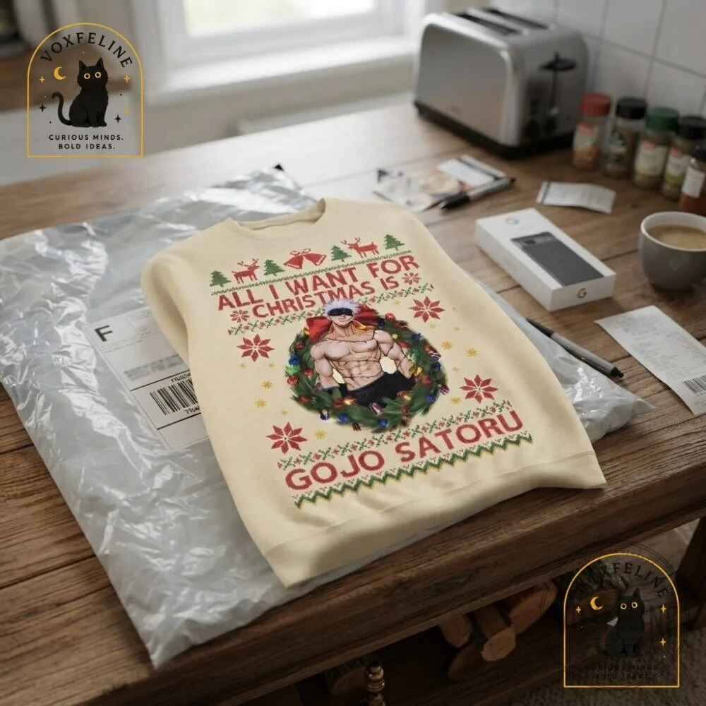 Gojo Satoru Christmas Wreath Sweatshirt Jujutsu Kaisen Holiday Graphic Sweatshirt 19 Gojo Satoru Christmas Wreath Sweatshirt Jujutsu Kaisen Holiday Graphic Sweatshirt