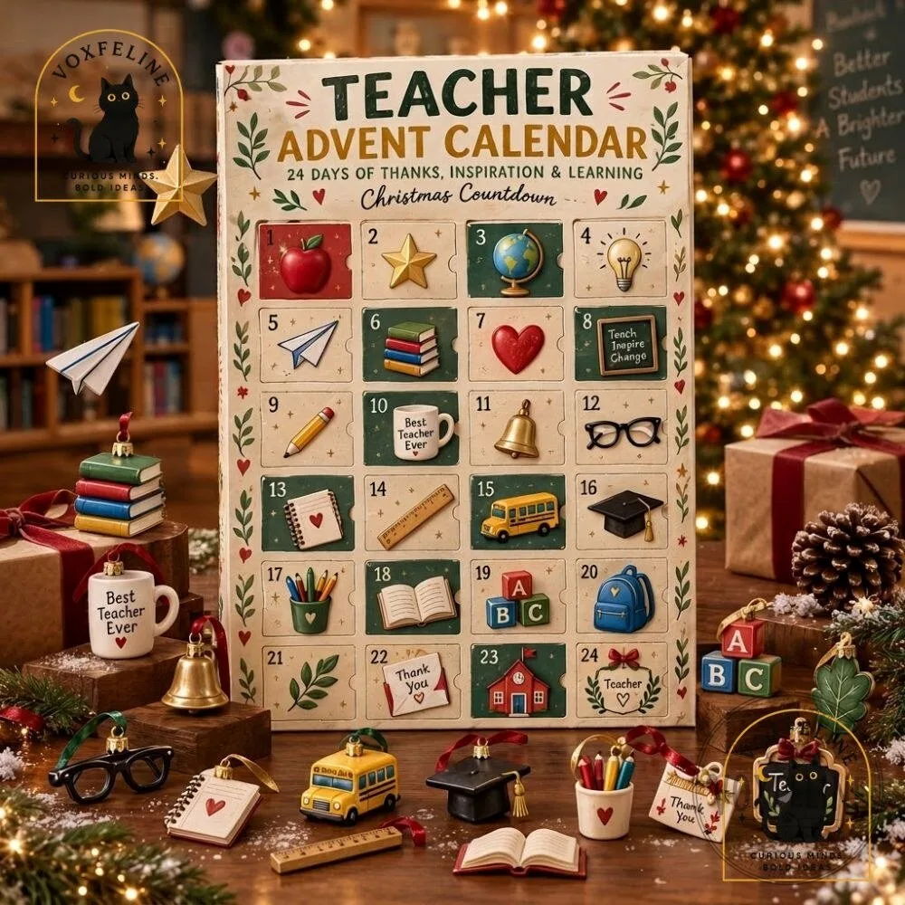 Teacher Advent Calendar 24 Days of Thanks, Inspiration & Learning Christmas Countdown 12 Teacher Advent Calendar 24 Days of Thanks, Inspiration & Learning Christmas Countdown