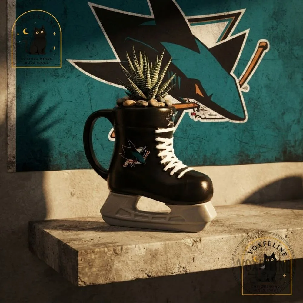 San Jose Sharks Ice Skate Beer Cup NHL Souvenir Draft Beer Cup 19 San Jose Sharks Ice Skate Beer Cup NHL Souvenir Draft Beer Cup