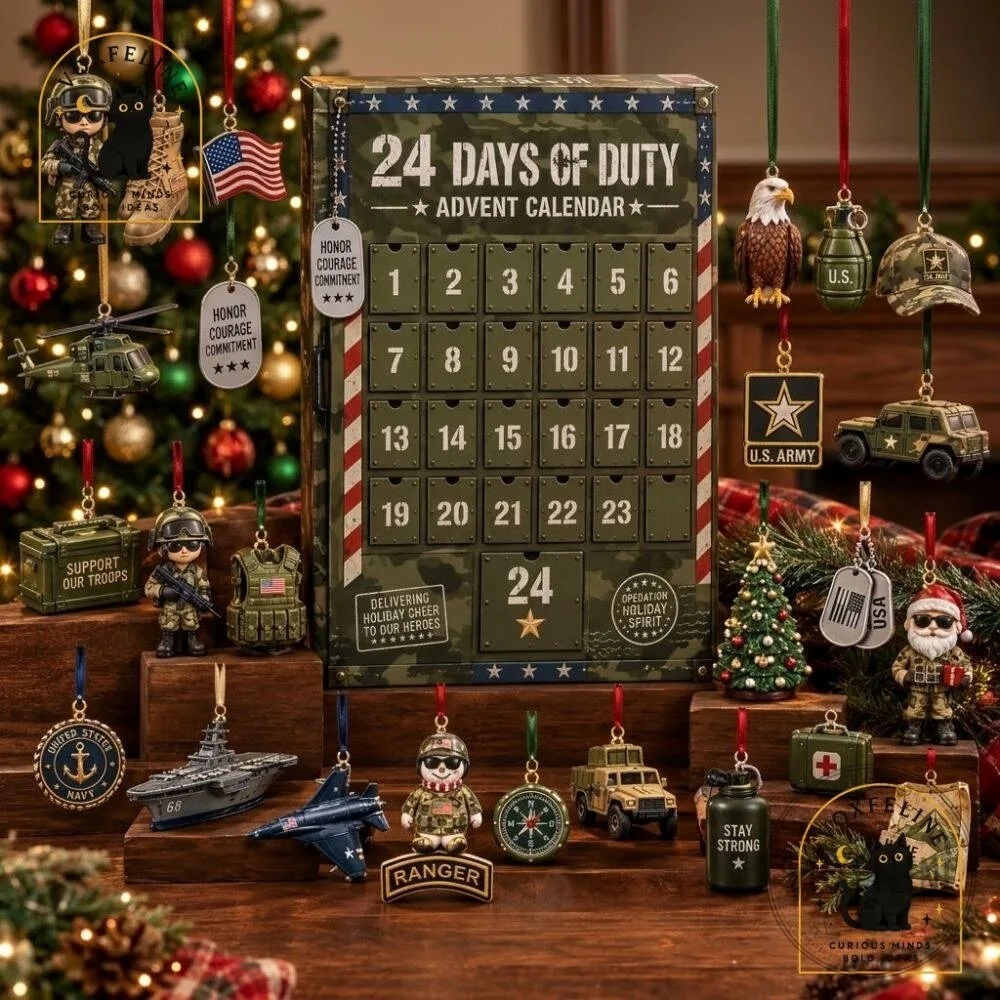 24 Days of Duty Advent Calendar Military-Themed Christmas Countdown Calendar