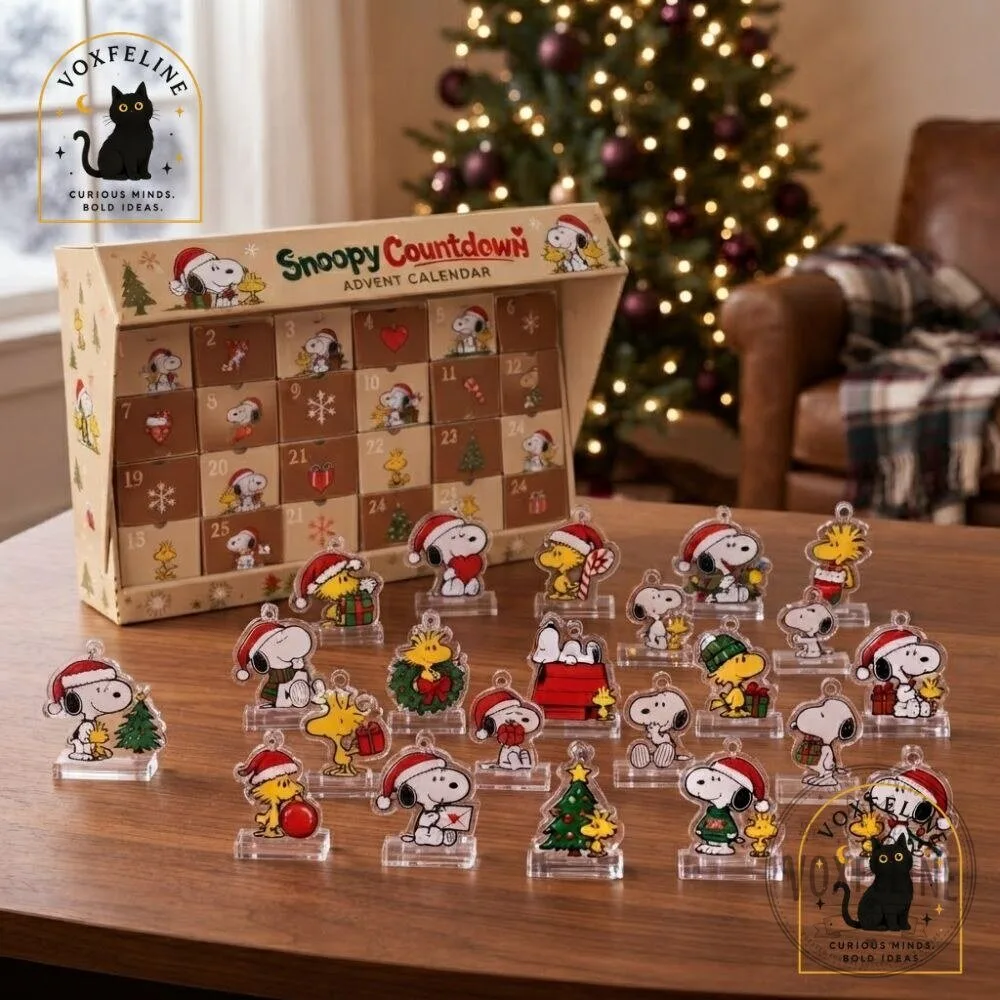 Snoopy Countdown Advent Calendar 24-Day Holiday Christmas 12 Snoopy Countdown Advent Calendar 24-Day Holiday Christmas
