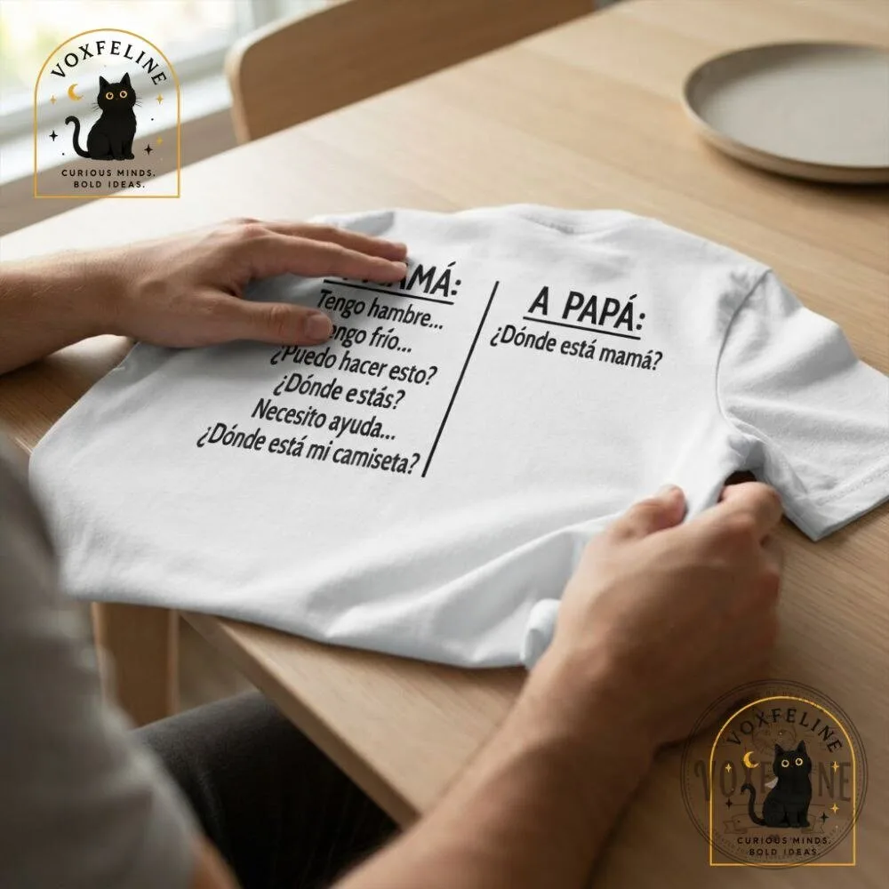 Funny Mom Dad Shirt A Mama Tengo Hambre A Papá Dónde Está Mamá 11 Funny Mom Dad Shirt A Mama Tengo Hambre A Papá Dónde Está Mamá