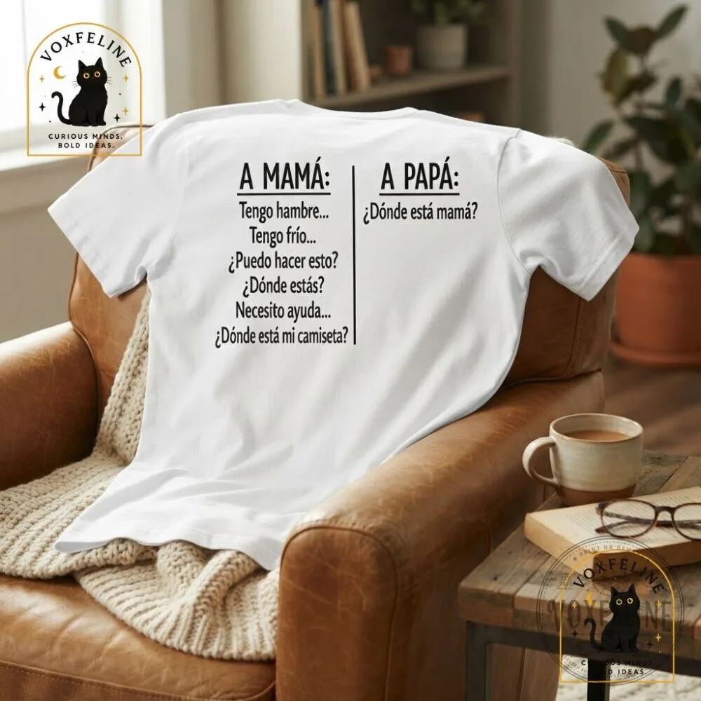 Funny Mom Dad Shirt A Mama Tengo Hambre A Papá Dónde Está Mamá 17 Funny Mom Dad Shirt A Mama Tengo Hambre A Papá Dónde Está Mamá