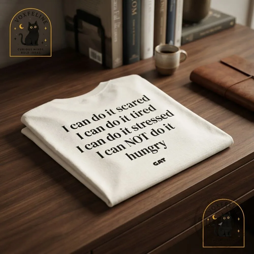 I Can Do It Scared Tired Stressed But Not Hungry Funny T-Shirt 9 I Can Do It Scared Tired Stressed But Not Hungry Funny T-Shirt