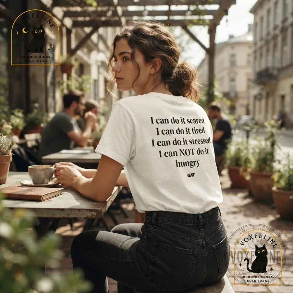 I Can Do It Scared Tired Stressed But Not Hungry Funny T-Shirt 11 I Can Do It Scared Tired Stressed But Not Hungry Funny T-Shirt