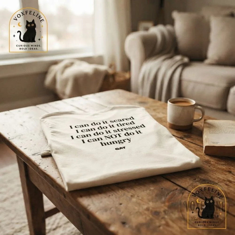 I Can Do It Scared Tired Stressed But Not Hungry Funny T-Shirt 14 I Can Do It Scared Tired Stressed But Not Hungry Funny T-Shirt