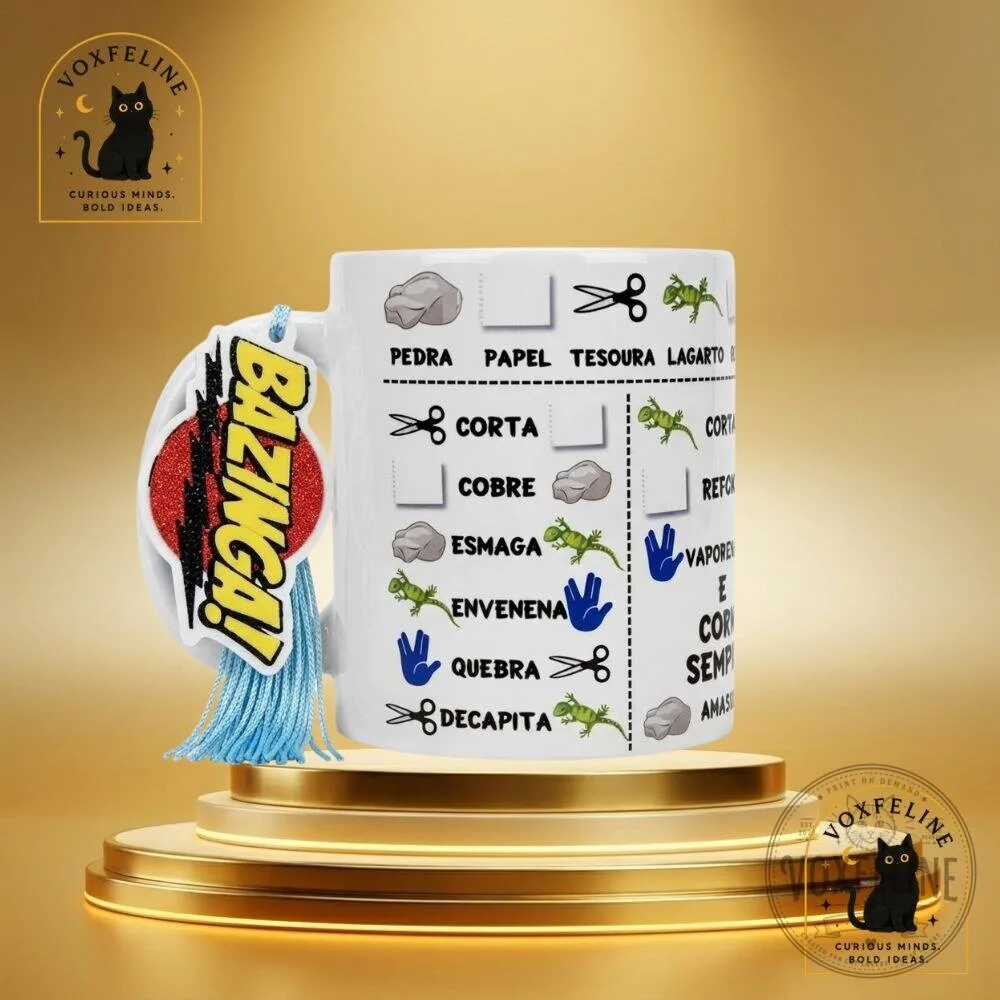 The Big Bang Theory Rock Paper Scissors Lizard Spock Mug Bazinga