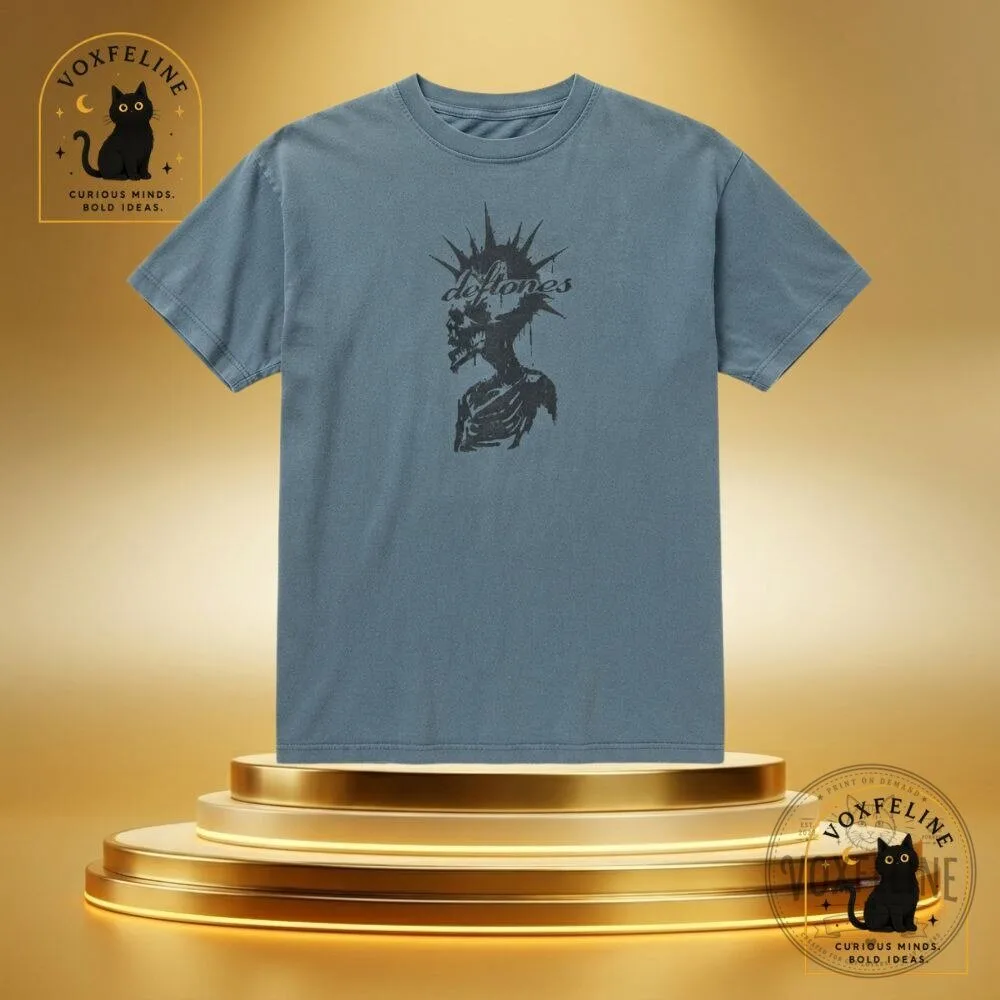 Deftones Skeleton T-Shirt Lavender Oil Printed 6 Deftones Skeleton T-Shirt Lavender Oil Printed