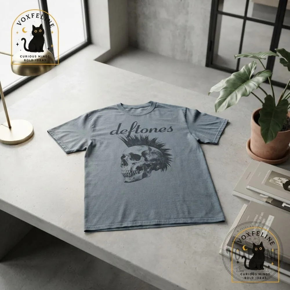 Deftones Skeleton T-Shirt Lavender Oil Printed 8 Deftones Skeleton T-Shirt Lavender Oil Printed