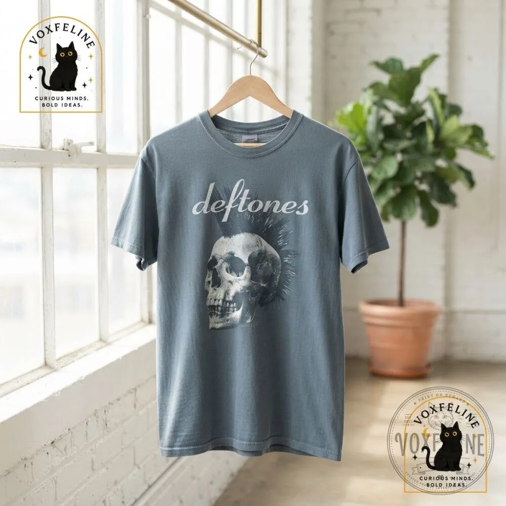 Deftones Skeleton T-Shirt Lavender Oil Printed 9 Deftones Skeleton T-Shirt Lavender Oil Printed