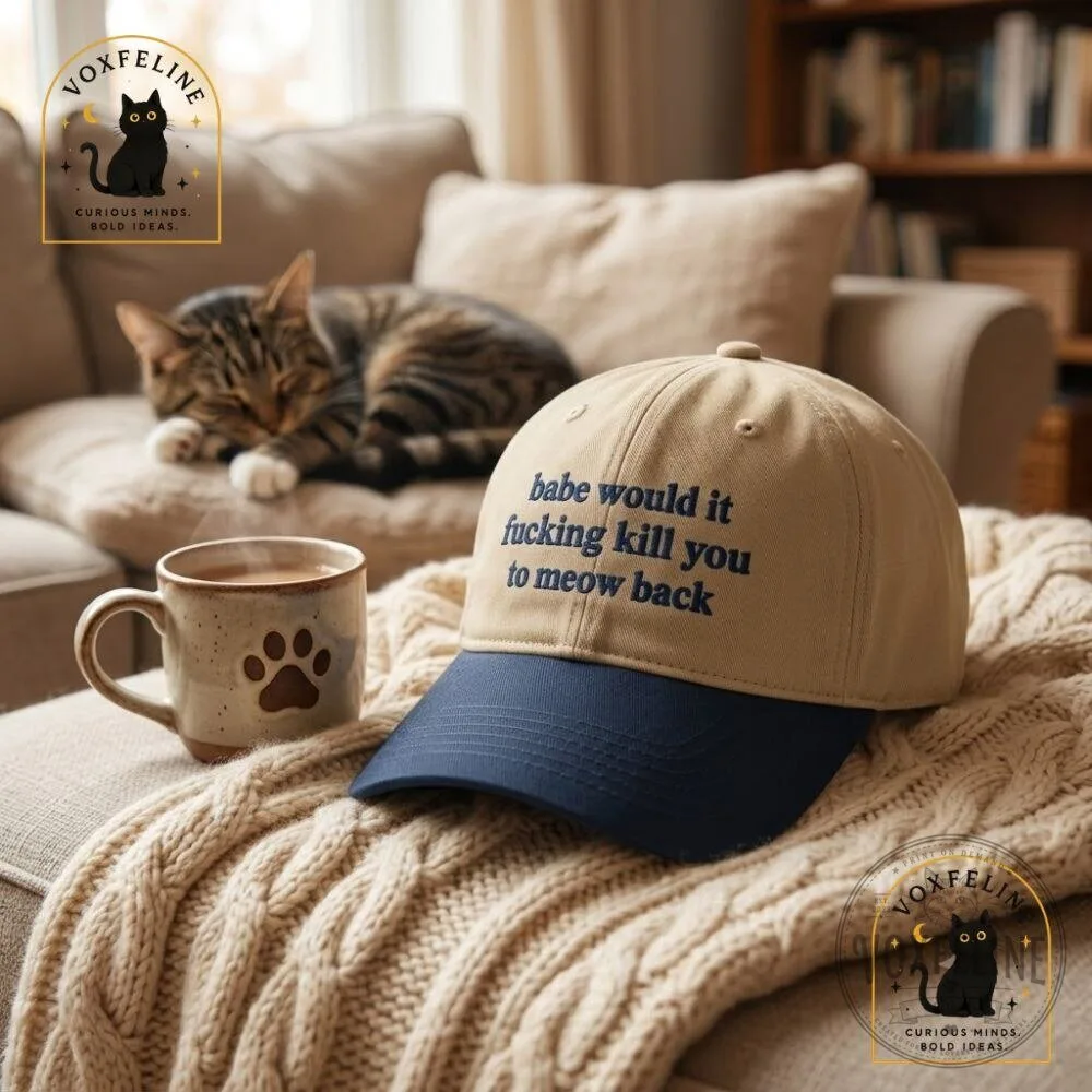 Babe, Would It Fucking Kill You to Meow BackFunny Cat Cap 21 Babe, Would It Fucking Kill You to Meow BackFunny Cat Cap