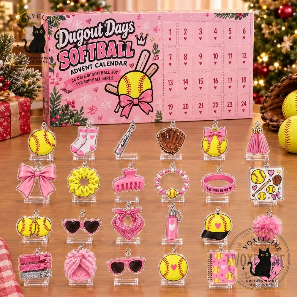 Dugout Days Softball Advent Calendar Christmas Gift for Softball Girls