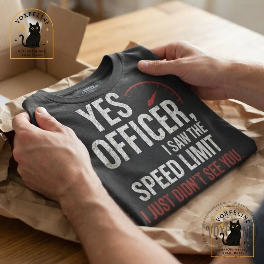 Yes Officer I Saw the Speed Limit I Just Didn't See You Funny Driving Shirt 6 Yes Officer I Saw the Speed Limit I Just Didn't See You Funny Driving Shirt