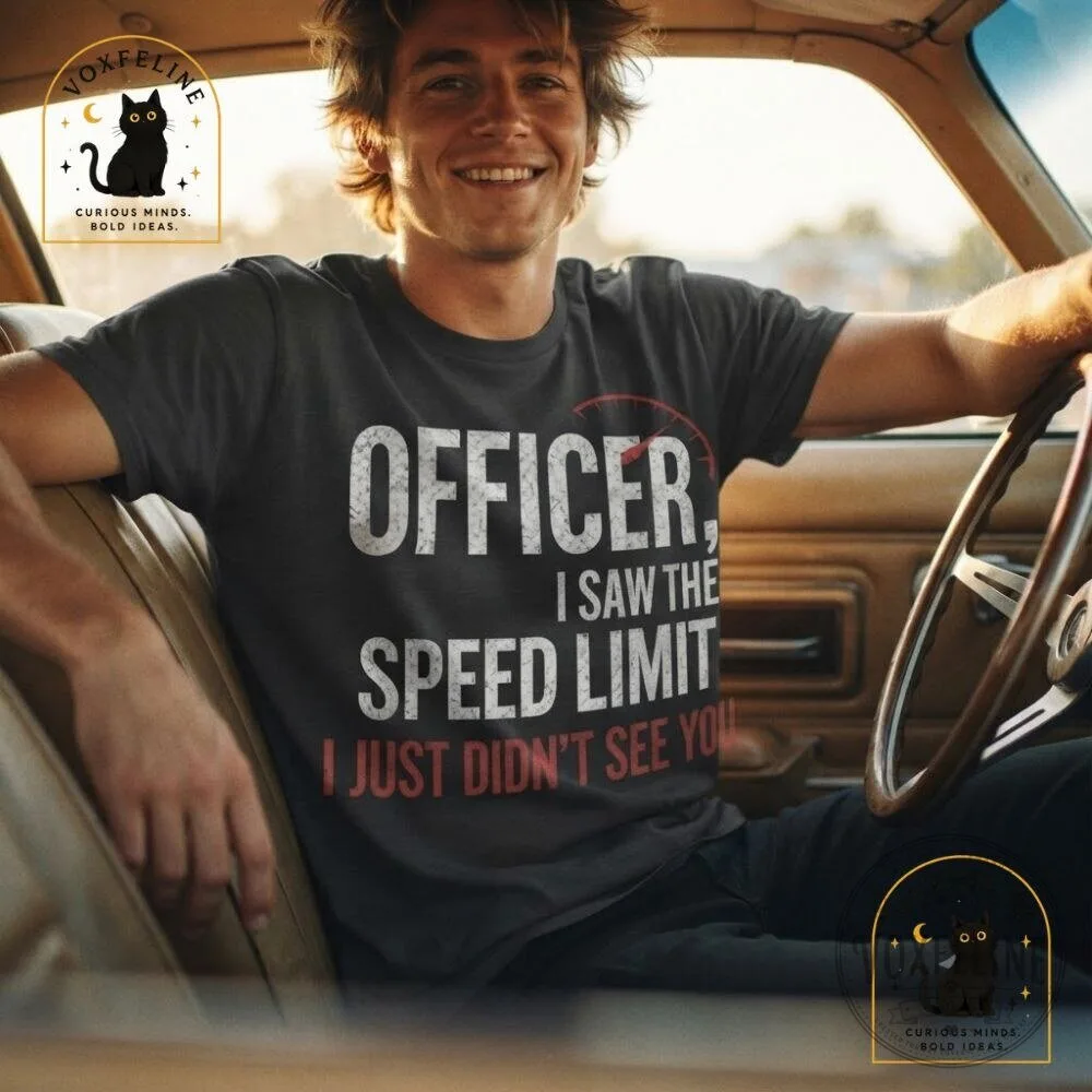 Yes Officer I Saw the Speed Limit I Just Didn't See You Funny Driving Shirt 7 Yes Officer I Saw the Speed Limit I Just Didn't See You Funny Driving Shirt