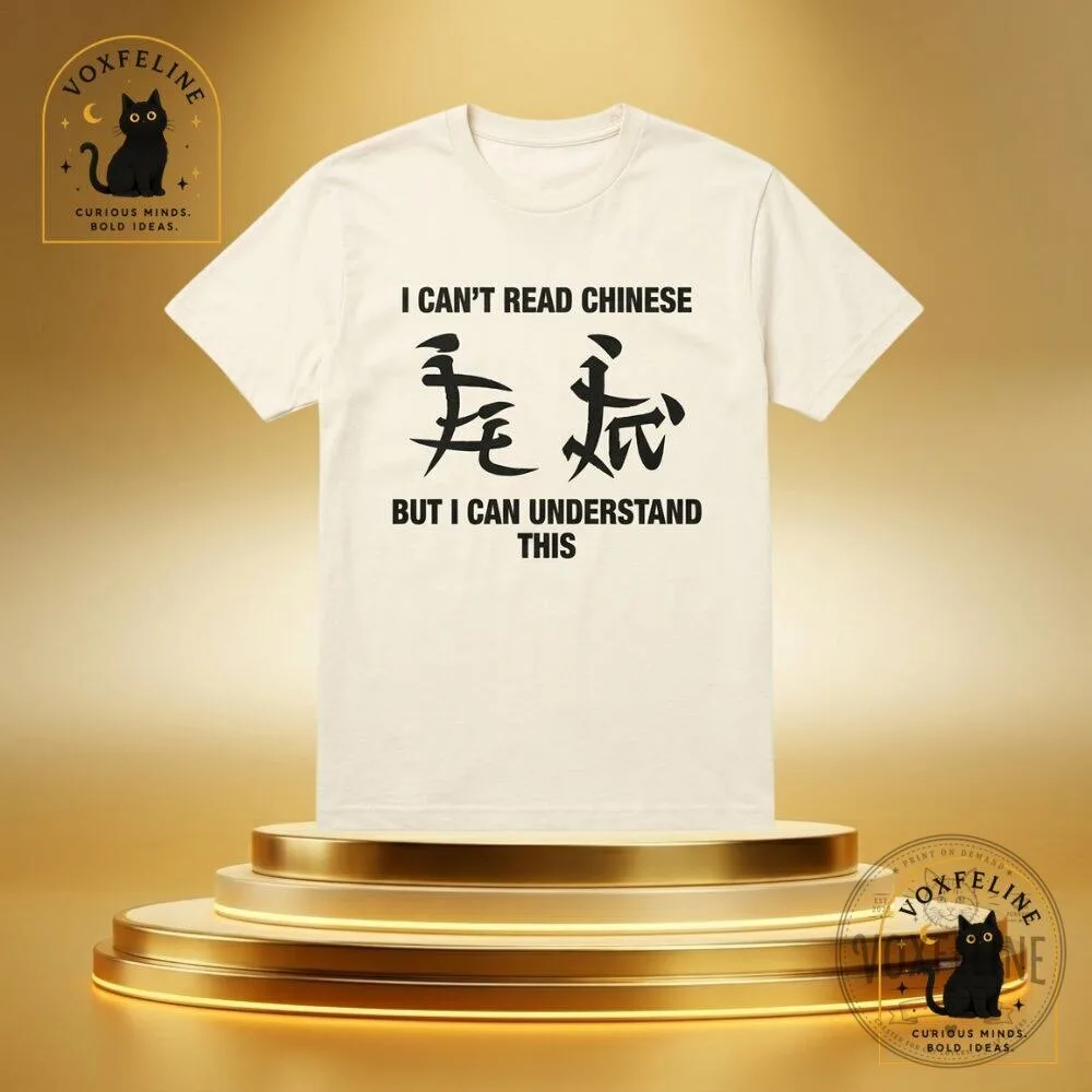 I Can't Read Chinese But I Can Understand This Funny Chinese Text Shirt