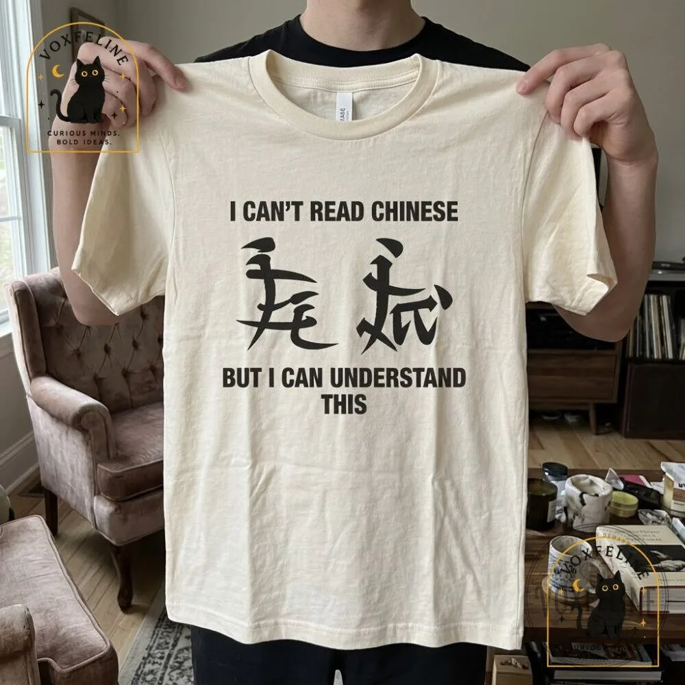 I Can't Read Chinese But I Can Understand This Funny Chinese Text Shirt 7 I Can't Read Chinese But I Can Understand This Funny Chinese Text Shirt