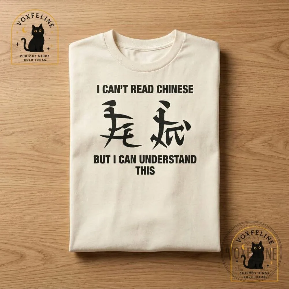 I Can't Read Chinese But I Can Understand This Funny Chinese Text Shirt 8 I Can't Read Chinese But I Can Understand This Funny Chinese Text Shirt