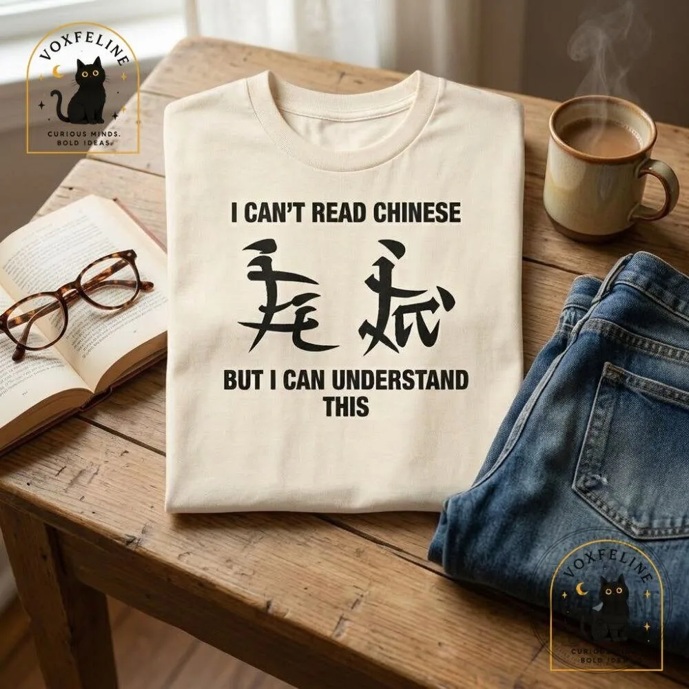 I Can't Read Chinese But I Can Understand This Funny Chinese Text Shirt 9 I Can't Read Chinese But I Can Understand This Funny Chinese Text Shirt