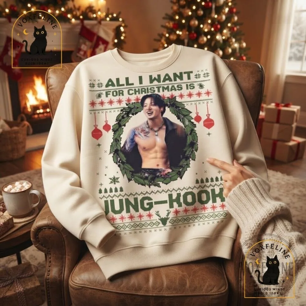 All I Want for Christmas Is Jung Kook Sweatshirt BTS ARMY Christmas 6 All I Want for Christmas Is Jung Kook Sweatshirt BTS ARMY Christmas