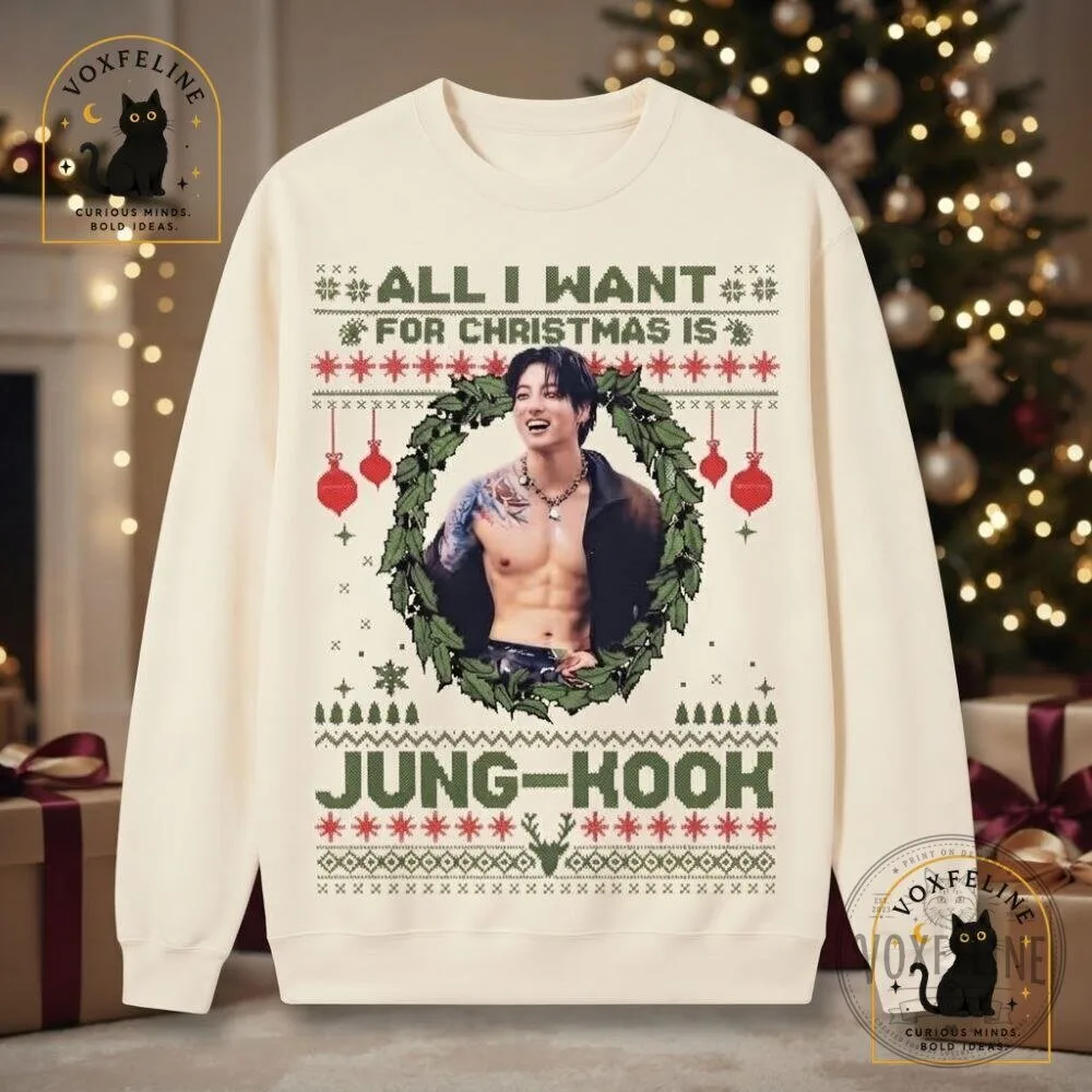 All I Want for Christmas Is Jung Kook Sweatshirt BTS ARMY Christmas 8 All I Want for Christmas Is Jung Kook Sweatshirt BTS ARMY Christmas