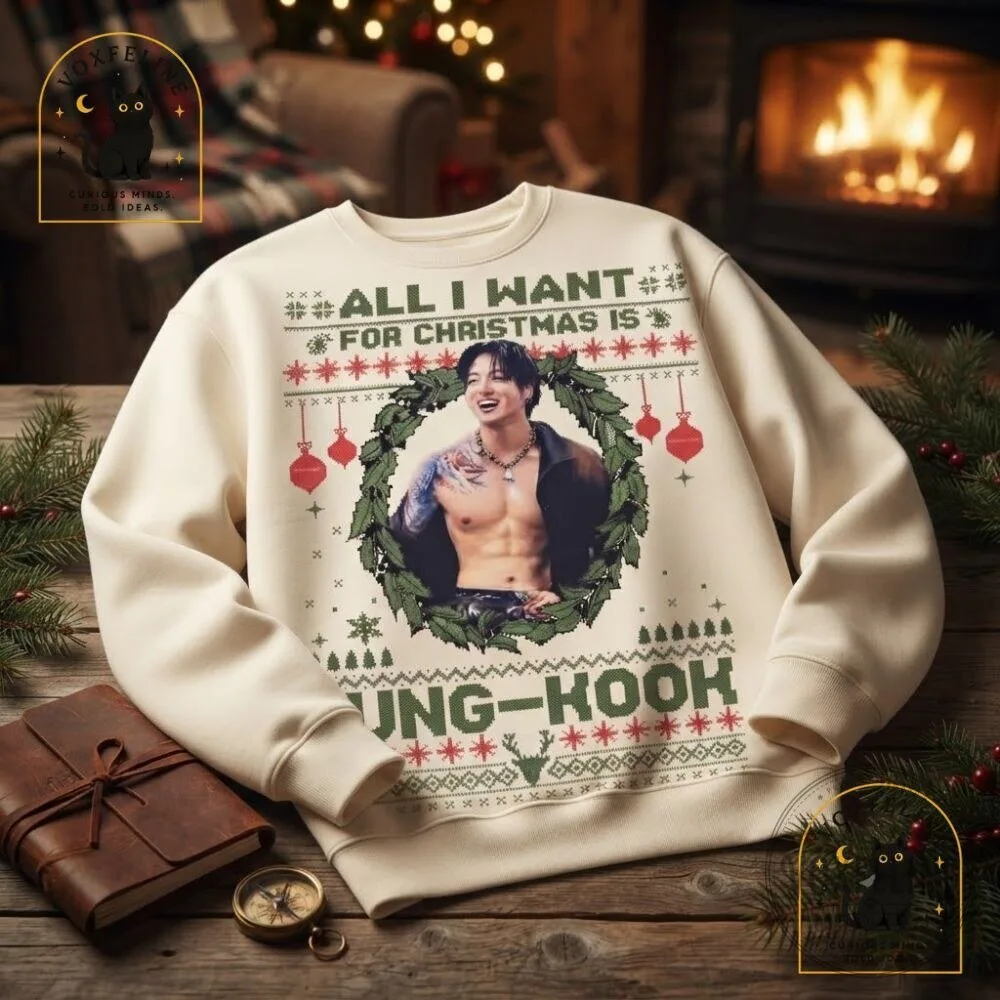 All I Want for Christmas Is Jung Kook Sweatshirt BTS ARMY Christmas 9 All I Want for Christmas Is Jung Kook Sweatshirt BTS ARMY Christmas