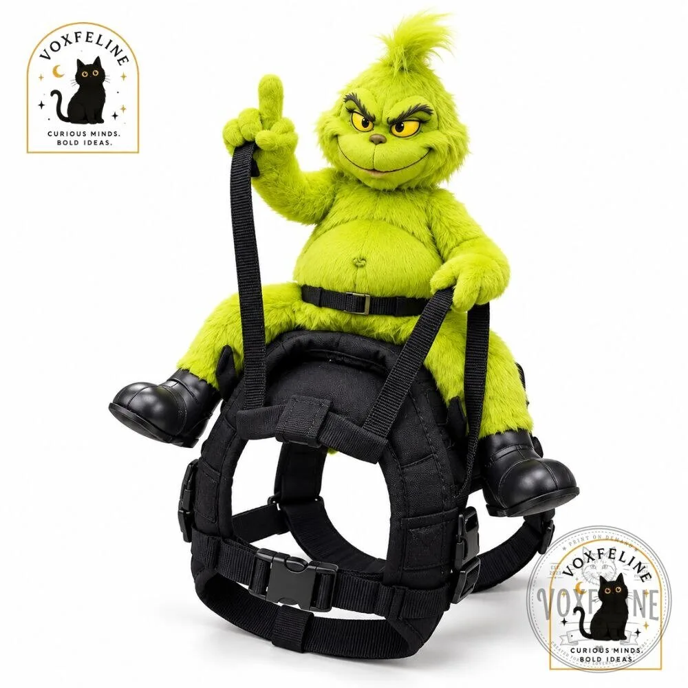 Grumpy Rider Grinch Dog Harness Costume Funny Christmas Pet Outfit 6 Grumpy Rider Grinch Dog Harness Costume Funny Christmas Pet Outfit