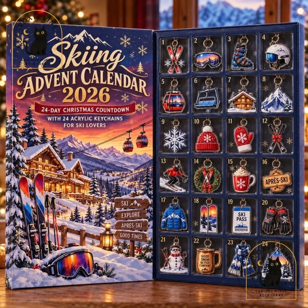 Skiing Advent Calendar 2026 24-Day Christmas Countdown with 24 Acrylic Keychains for Ski Lovers 5 Skiing Advent Calendar 2026 24-Day Christmas Countdown with 24 Acrylic Keychains for Ski Lovers