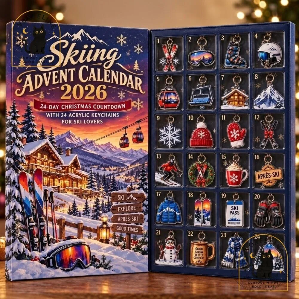 Skiing Advent Calendar 2026 24-Day Christmas Countdown with 24 Acrylic Keychains for Ski Lovers 6 Skiing Advent Calendar 2026 24-Day Christmas Countdown with 24 Acrylic Keychains for Ski Lovers