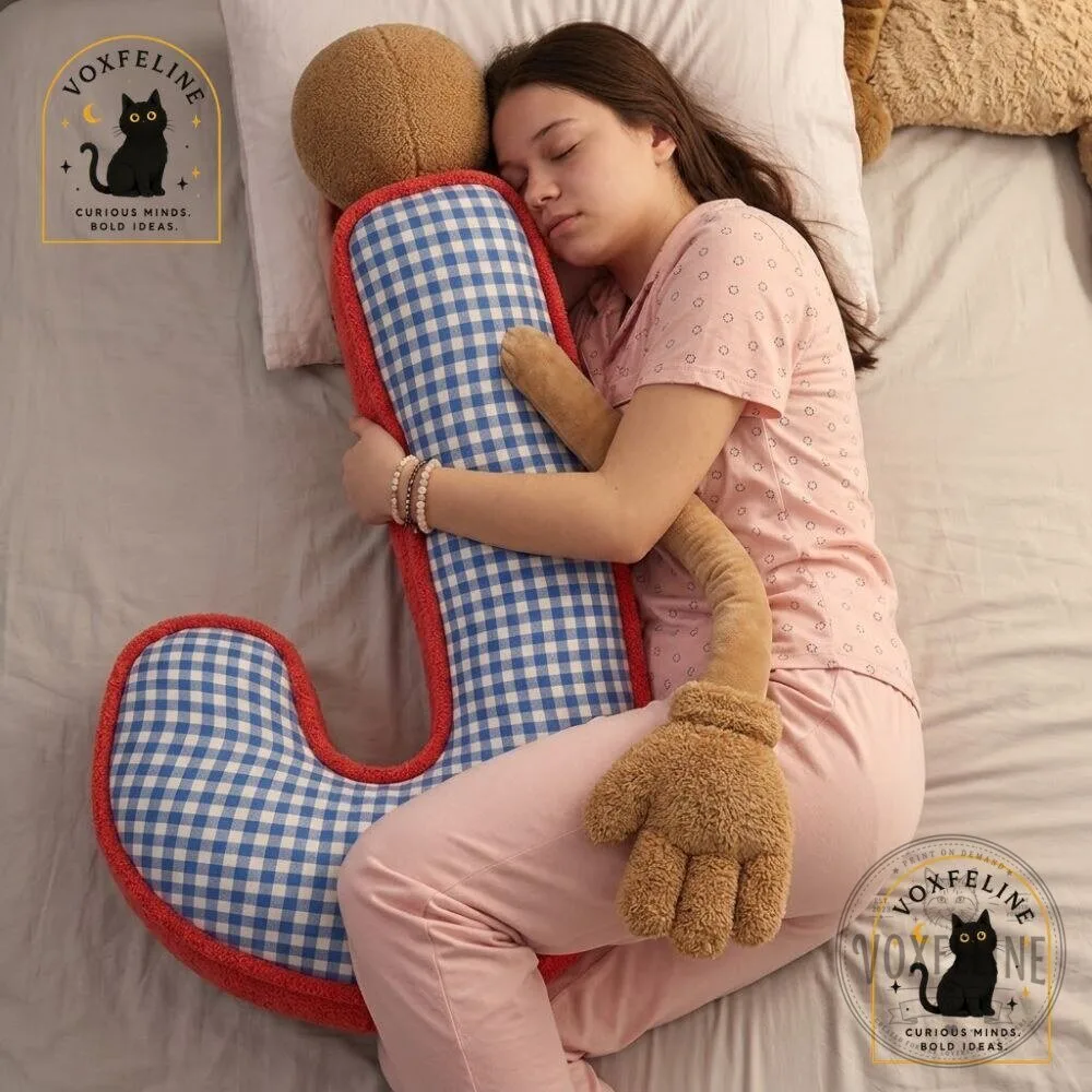 Hug Taps Patting Arm Body Pillow Blue White Checkered Soothing Plush Cuddle Buddy 6 Hug Taps Patting Arm Body Pillow Blue White Checkered Soothing Plush Cuddle Buddy