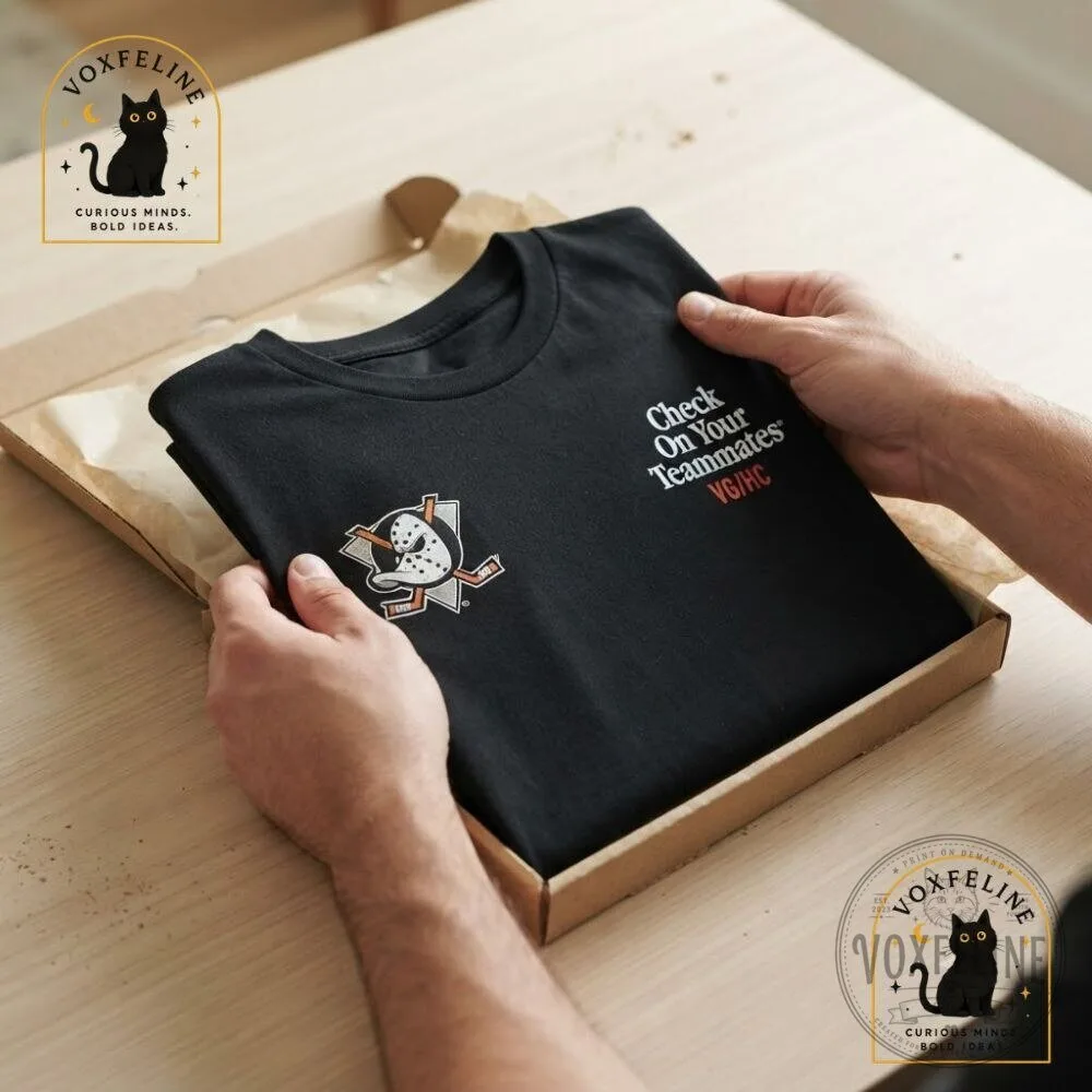 Anaheim Ducks Check On Your Teammates T-Shirt NHL Hockey Graphic Tee 11 Anaheim Ducks Check On Your Teammates T-Shirt NHL Hockey Graphic Tee
